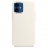Силиконовый чехол S-Case Silicone Case для iPhone 12 mini белый (White)
