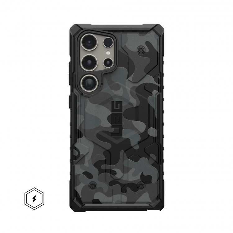 Чехол UAG Pathfinder SE Pro с MagSafe для Samsung Galaxy S24 Ultra черный камуфляж (Midnight Camo)