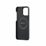 Чехол PITAKA MagEZ Case 4 для iPhone 15 Pro черно-серый 1500D Twill (KI1501P) - фото № 4