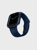 Чехол металлический Uniq Valencia для Apple Watch 44/45 мм синий