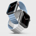 Силиконовый ремешок Uniq Revix для Apple Watch 42/44/45/49 мм белый/голубой
