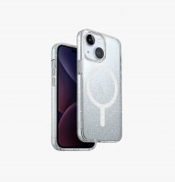Чехол Uniq Lifepro Xtreme с MagSafe для iPhone 15 прозрачный с блестками (Lucent)