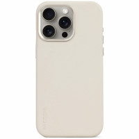 Чехол Decoded Leather Back Cover с MagSafe для iPhone 15 Pro белый (Clay)