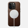 Кожаный чехол Nomad Modern Leather Case MagSafe для iPhone 14 Pro коричневый (Brown) - фото № 2