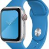 Силиконовый ремешок Gurdini для Apple Watch 44/45/49 мм синяя волна