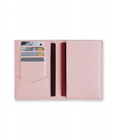 Чехол-книжка для паспорта, карт, прав из натуральной кожи DOST Leather Co. розовый