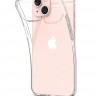 Силиконовый чехол Gurdini плотный силикон с гранями HQ для iPhone 13 mini прозрачный - фото № 4