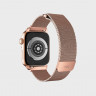 Стальной ремешок мелкое плетение Uniq Dante для Apple Watch 38/40/41 мм розовое золото - фото № 2