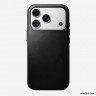 Кожаный чехол Nomad Traditional Horween Leather Case для iPhone 17 Pro черный (Black) - фото № 4