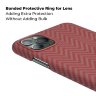 Чехол PITAKA MagEZ Case для iPhone 11 Pro Max красный карбон ёлочка Herringbone (KI1107M) - фото № 6
