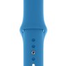 Силиконовый ремешок Gurdini для Apple Watch 38/40 мм синяя волна - фото № 2