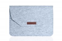 Конверт Gurdini Felt Envelope войлочный на липучке для Macbook 15"-16" серый