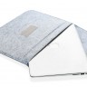 Конверт Gurdini Felt Envelope войлочный на липучке для Macbook 15"-16" серый - фото № 6