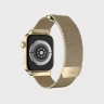 Стальной ремешок мелкое плетение Uniq Dante для Apple Watch 42/44/45 мм золотой - фото № 2