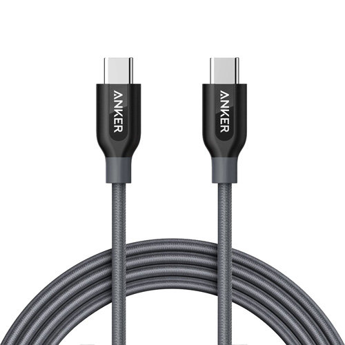 Кабель Anker PowerLine+ USB-C to USB-C Nylon Braided (1,8 метра) серый