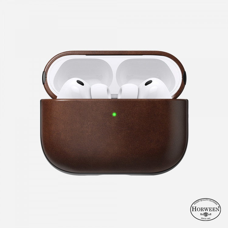 Кожаный чехол Nomad Modern Horween Leather Case для AirPods Pro 3 коричневый (Rustic Brown)