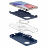 Чехол SPIGEN Silicone Fit с MagSafe для iPhone 14 Pro Max темно-синий (Navy Blue) - фото № 3