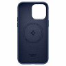 Чехол SPIGEN Silicone Fit с MagSafe для iPhone 14 Pro Max темно-синий (Navy Blue) - фото № 5