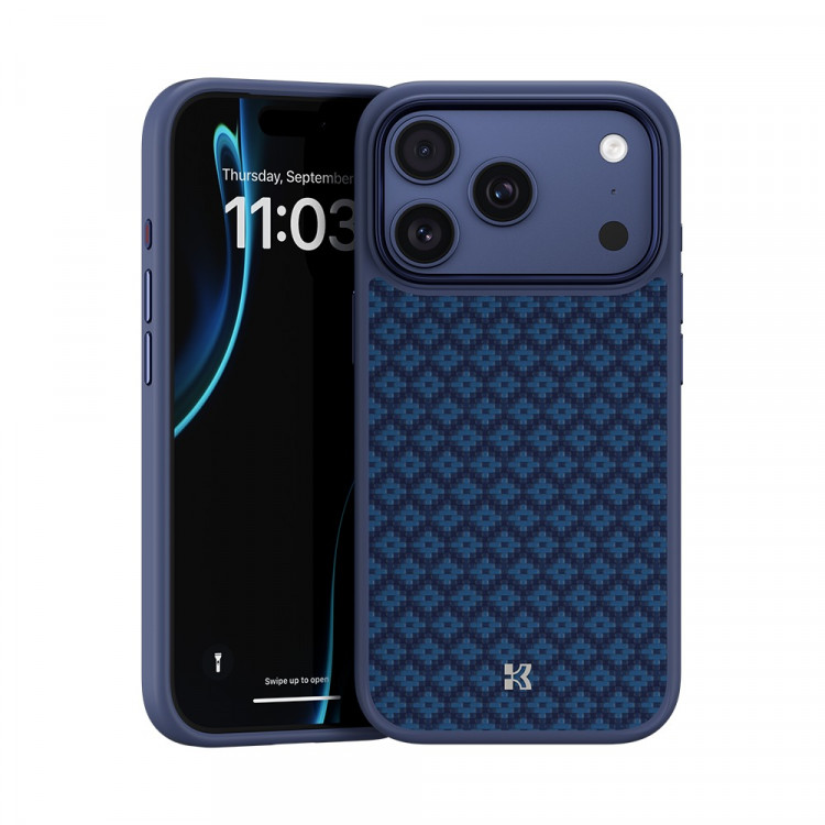 Чехол Benks ArmorPro для iPhone 17 Pro - ArmorGrid Azure Blue