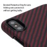 Чехол PITAKA MagEZ Case для iPhone X бордовый карбон - Twill (KI8003X) - фото № 4