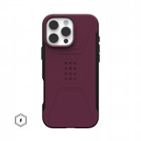 Чехол UAG Civilian с MagSafe для iPhone 16 Pro Max бордовый (Bordeaux)