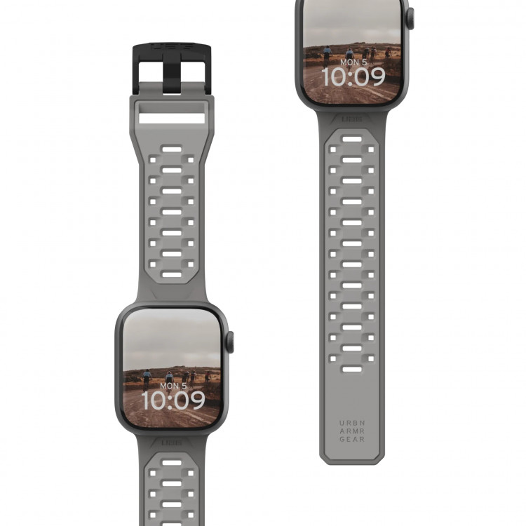 Силиконовый ремешок UAG Civilian Silicone Strap для Apple Watch 49/46/45/44 мм титан (Titanium)