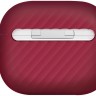 Чехол с карабином + ремешок Uniq Vencer Hang Case для AirPods 3 темно-красный - фото № 2