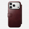 Кожаный чехол-книжка Nomad Modern Horween Leather Folio для iPhone 17 Pro Limited Edition: Burgundy Chromexcel - фото № 5