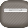 Чехол с карабином + ремешок Uniq Vencer Hang Case для AirPods 3 бежевый - фото № 2