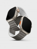 Силиконовый ремешок Uniq Revix для Apple Watch 42/44/45/49 мм серый/белый