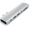 Хаб Satechi Aluminum Type-C Pro Hub Adapter для MacBook Pro (USB-C) серый космос (ST-CMBPM) - фото № 6