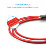 Кабель Anker PowerLine+ Lightning Double Braided Nylon (3 метра) красный - фото № 4