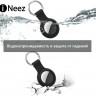 Силиконовый брелок-подвеска с кольцом для ключей iNeez для AirTag черный - фото № 3
