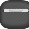 Чехол с карабином + ремешок Uniq Vencer Hang Case для AirPods 3 темно-серый - фото № 2