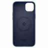 Чехол SPIGEN Silicone Fit с MagSafe для iPhone 14 Plus темно-синий (Navy Blue) - фото № 5