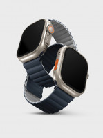 Силиконовый ремешок Uniq Revix для Apple Watch 42/44/45/49 мм синий/серый