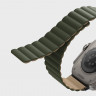 Силиконовый ремешок Uniq Revix для Apple Watch 42/44/45/49 мм зеленый/коричневый - фото № 2