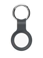 Силиконовый брелок-подвеска с кольцом для ключей iNeez для AirTag темно-серый
