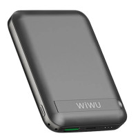 Внешний аккумулятор WiWU Snap Cube Magnetic Wireless Charger Power Bank 10000 мАч черный
