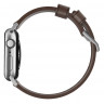 Кожаный ремешок Nomad Modern Band для Apple Watch 49/45/44/42 мм коричневый/серебро (Brown/Silver) - фото № 2