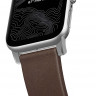Кожаный ремешок Nomad Modern Band для Apple Watch 49/45/44/42 мм коричневый/серебро (Brown/Silver) - фото № 3