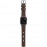Кожаный ремешок Nomad Modern Band для Apple Watch 49/45/44/42 мм коричневый/серебро (Brown/Silver) - фото № 5
