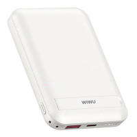 Внешний аккумулятор WiWU Snap Cube Magnetic Wireless Charger Power Bank 10000 мАч белый