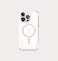 Чехол Uniq Coehl Glace с MagSafe для iPhone 15 Pro Max розовое золото (Rose Gold)