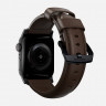 Кожаный ремешок Nomad Traditional Band для Apple Watch 49/45/44/42 мм коричневый/черный (Brown/Black) - фото № 2