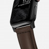 Кожаный ремешок Nomad Traditional Band для Apple Watch 49/45/44/42 мм коричневый/черный (Brown/Black) - фото № 4