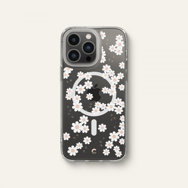 Чехол SPIGEN CYRILL Cecile с MagSafe для iPhone 14 Pro Max разноцветный (White Daisy)