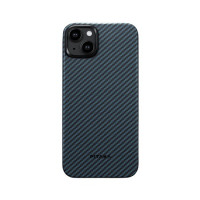 Чехол PITAKA MagEZ Case 4 для iPhone 15 Plus черно-синий 1500D Twill (KI1508M)