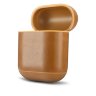 Чехол Gurdini Premium Leather Case для AirPods светло-коричневый - фото № 2