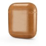 Чехол Gurdini Premium Leather Case для AirPods светло-коричневый - фото № 3